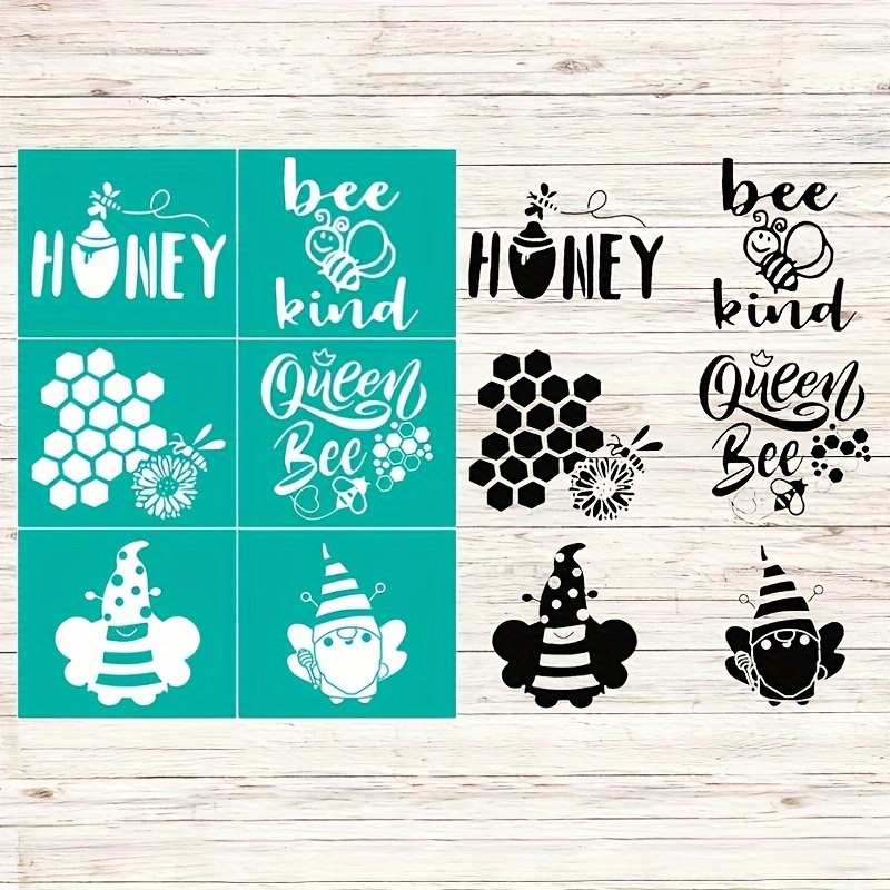 Set of 2 Inspirational Silk Screen Stencil Set, DIY Reusable Live Laugh  Love and be Kind Mesh Adhesive Stencils for Painting on Wood, Chalkboard