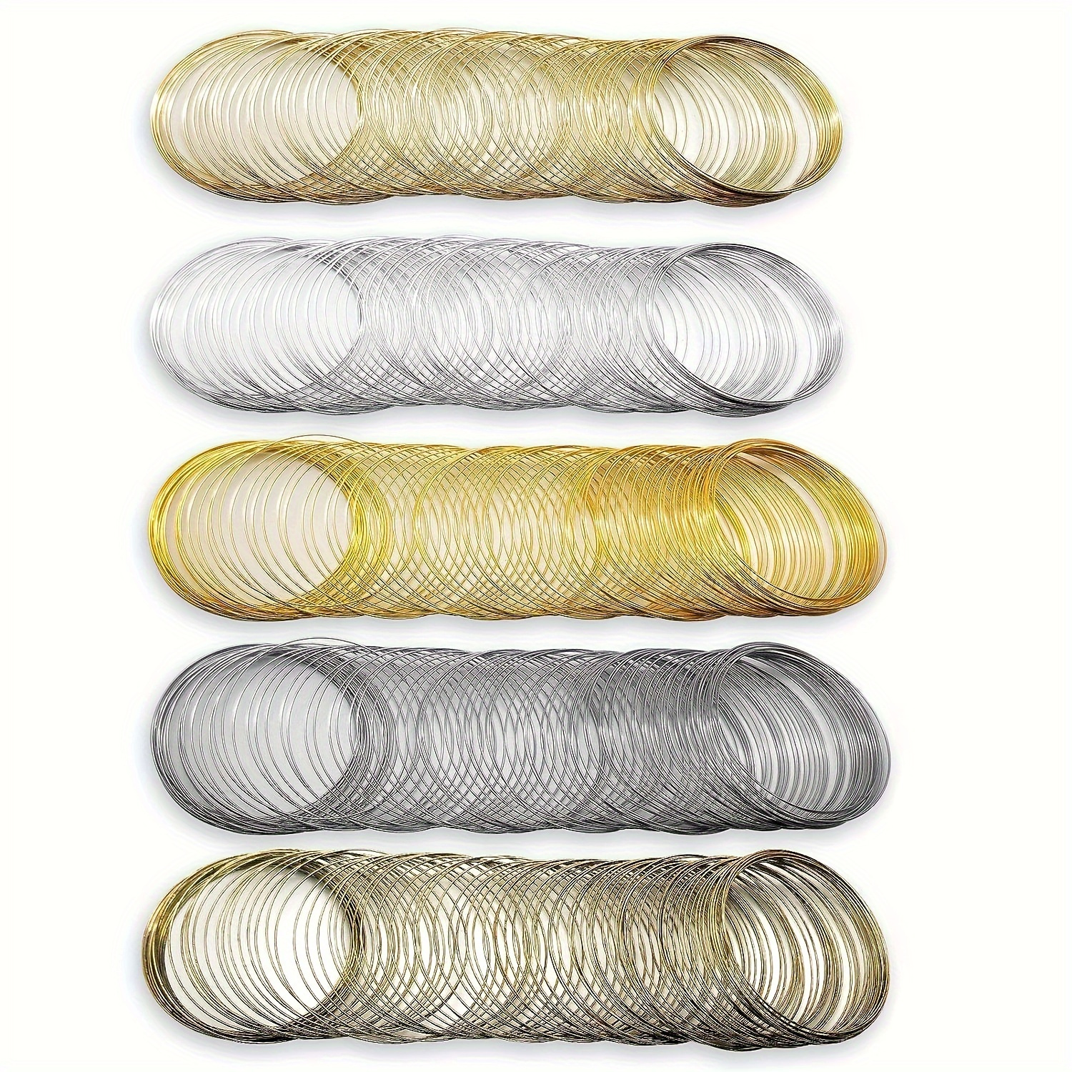 800 Loops Silver Memory Wire 22 Gauge Jewelry Wire Beading Wire for Jewelry  Making, Rings, Necklace, Bracelet, DIY Crafting Wires