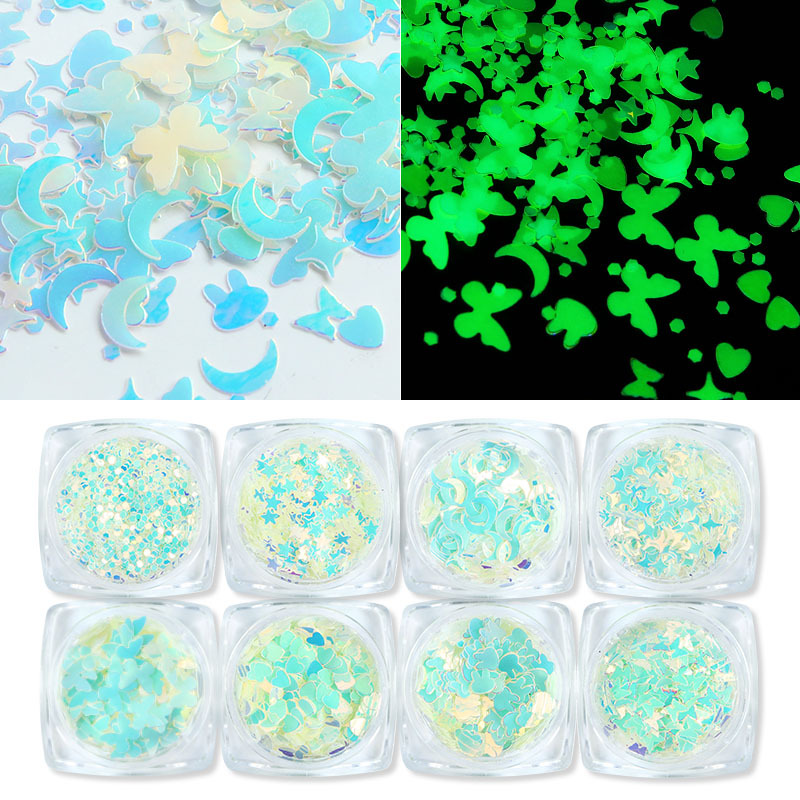 0.3g*12Color Glow in The Dark Pigment Mica Powder Epoxy Resin Color Dyes  Glow