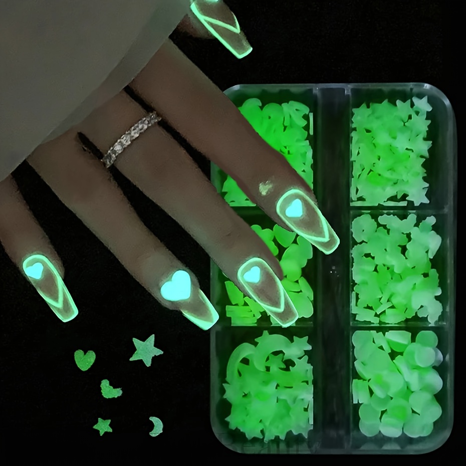 60 Pcs Gummy Bear Nail Charms for Acrylic Nails Glow in the Dark Nails Art  Supplies