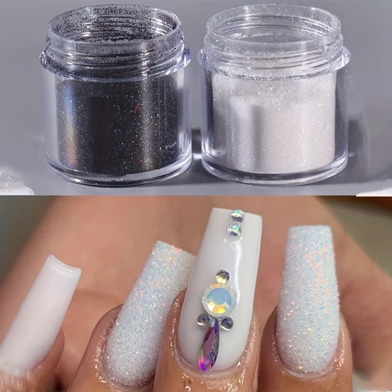 5 Bottl Chrome Nails Mermaid Powder Symphony - Temu