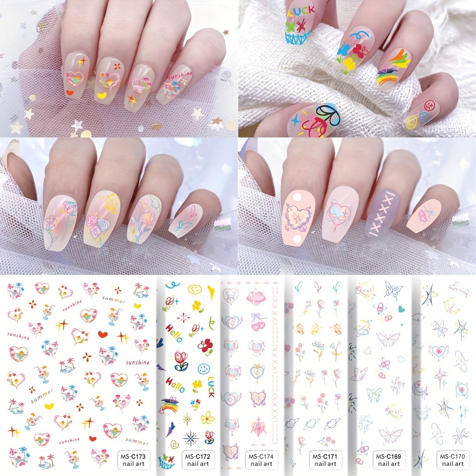 Designer Inspired Nail Art Stickers White – Smileys Glitter Store