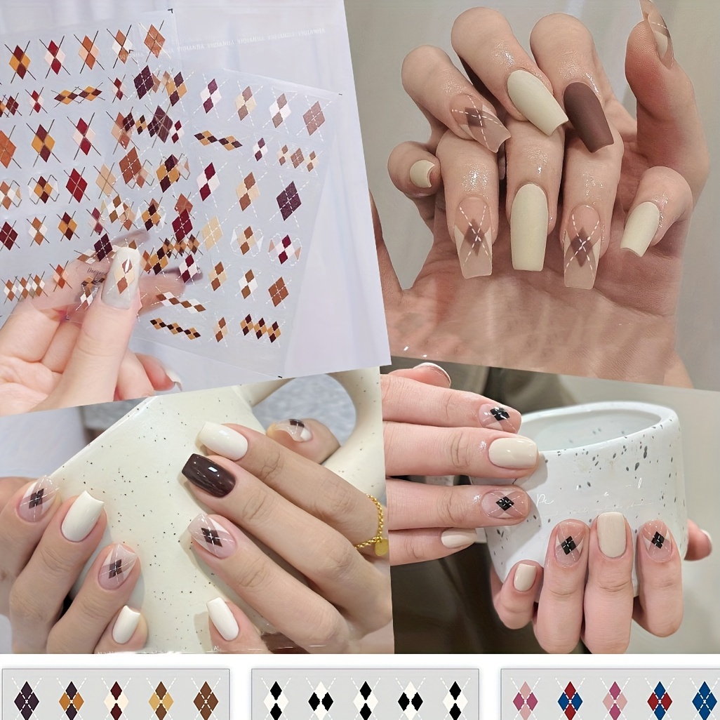 Checkerboard Nail Design - Temu