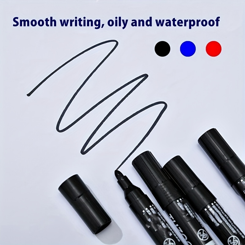 10PCS Permanent Oily 20mm Long Nib Head Markers Pen Waterproof Painting  Graffiti Environmental Gel Pen Notebook Drawing Supplie