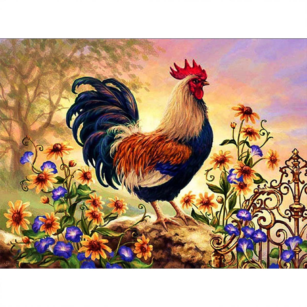 Chicken Pattern Rhinestone Diamond Painting Contains - Temu