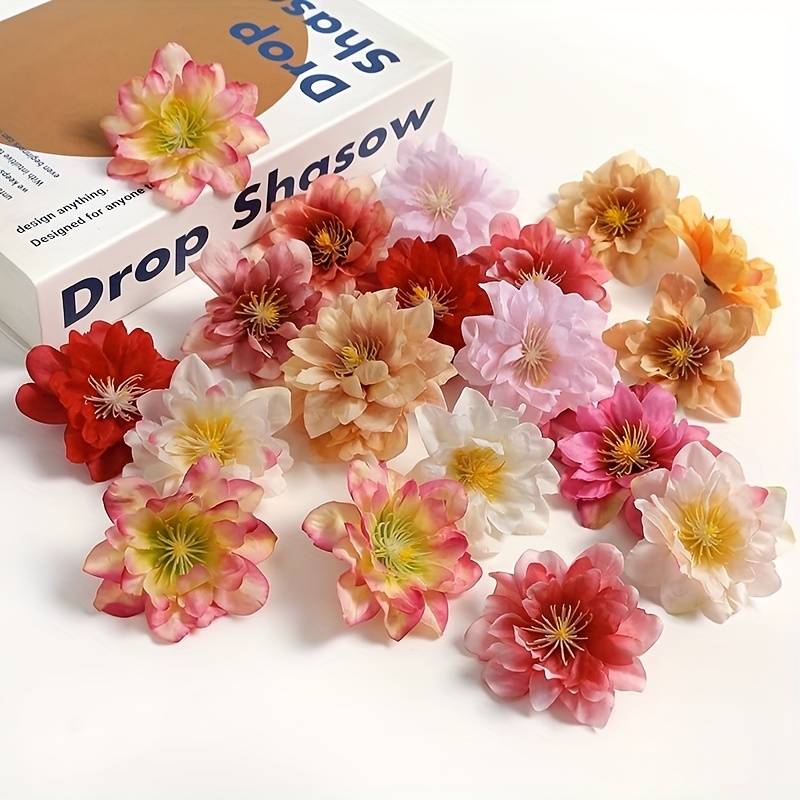 10 White Daisies Silk Flower Heads Artificial Daisy 3.15 Floral Supply Hair  Accessories Wild Flower Supplies Simulation DIY Bouquet 