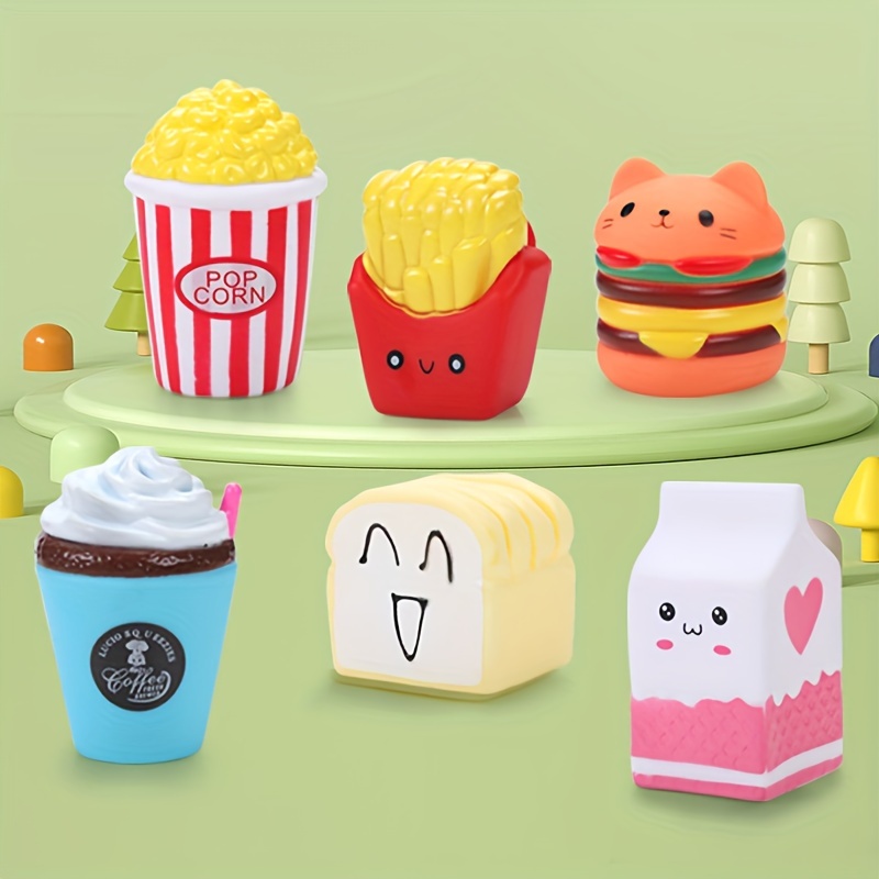 Mini Axolotl Food Slow Rise Squishy Toys - Memory Foam Party Favors, Prizes, OT All 6 Styles