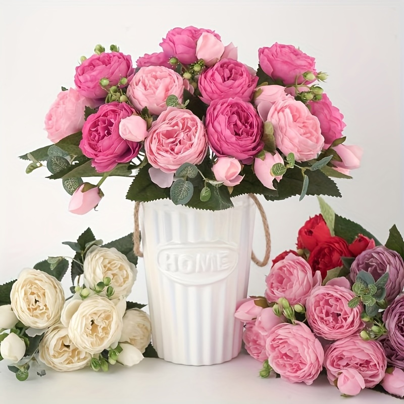 Lot 50pc Blue 50mm Satin Ribbon Rose Flower DIY Wedding Bouquet 2