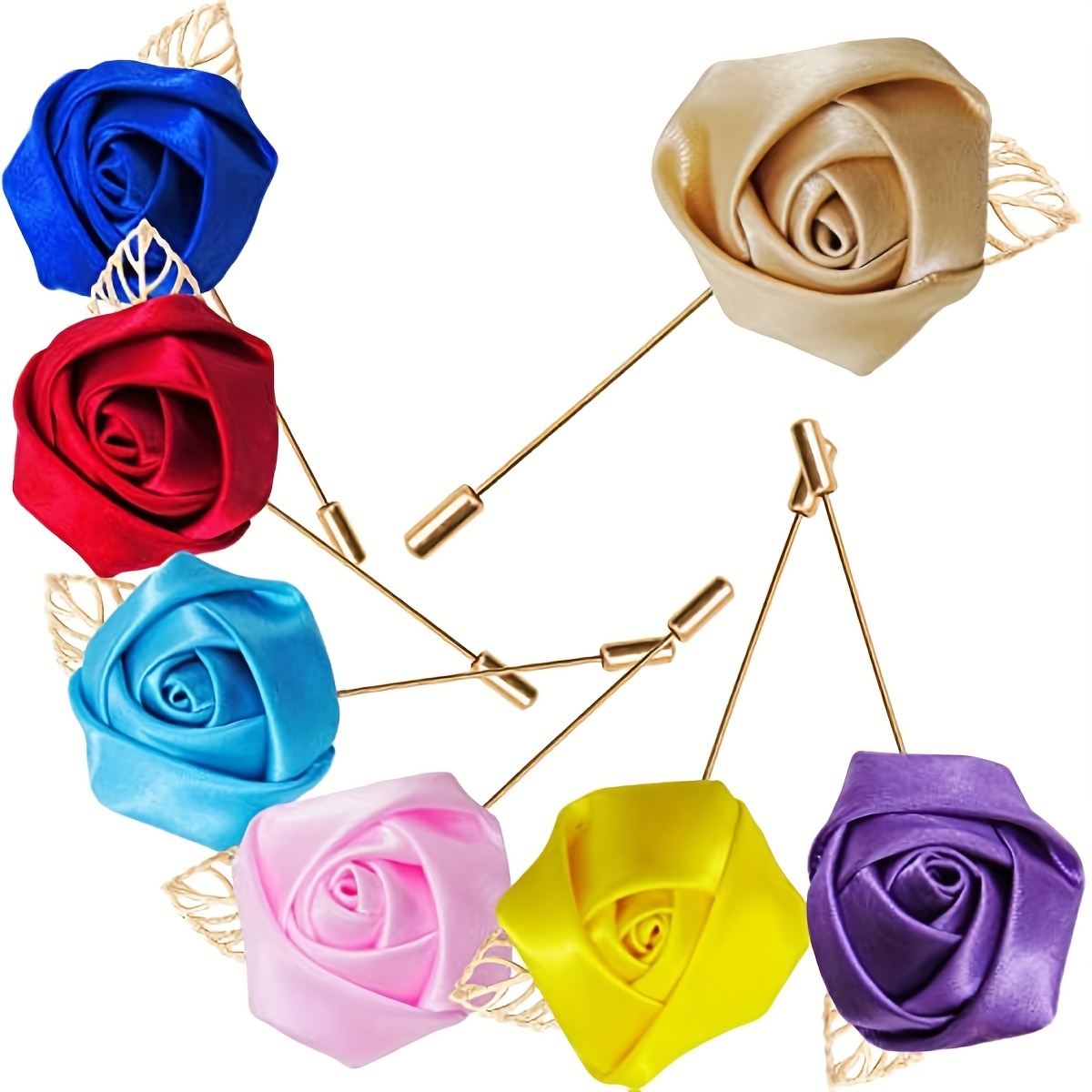 Korean Fashion Fabric Camellia Flower Brooch Pins for Women Crystal Elegant  Corsage Wedding Brooches Jewelry Accessories