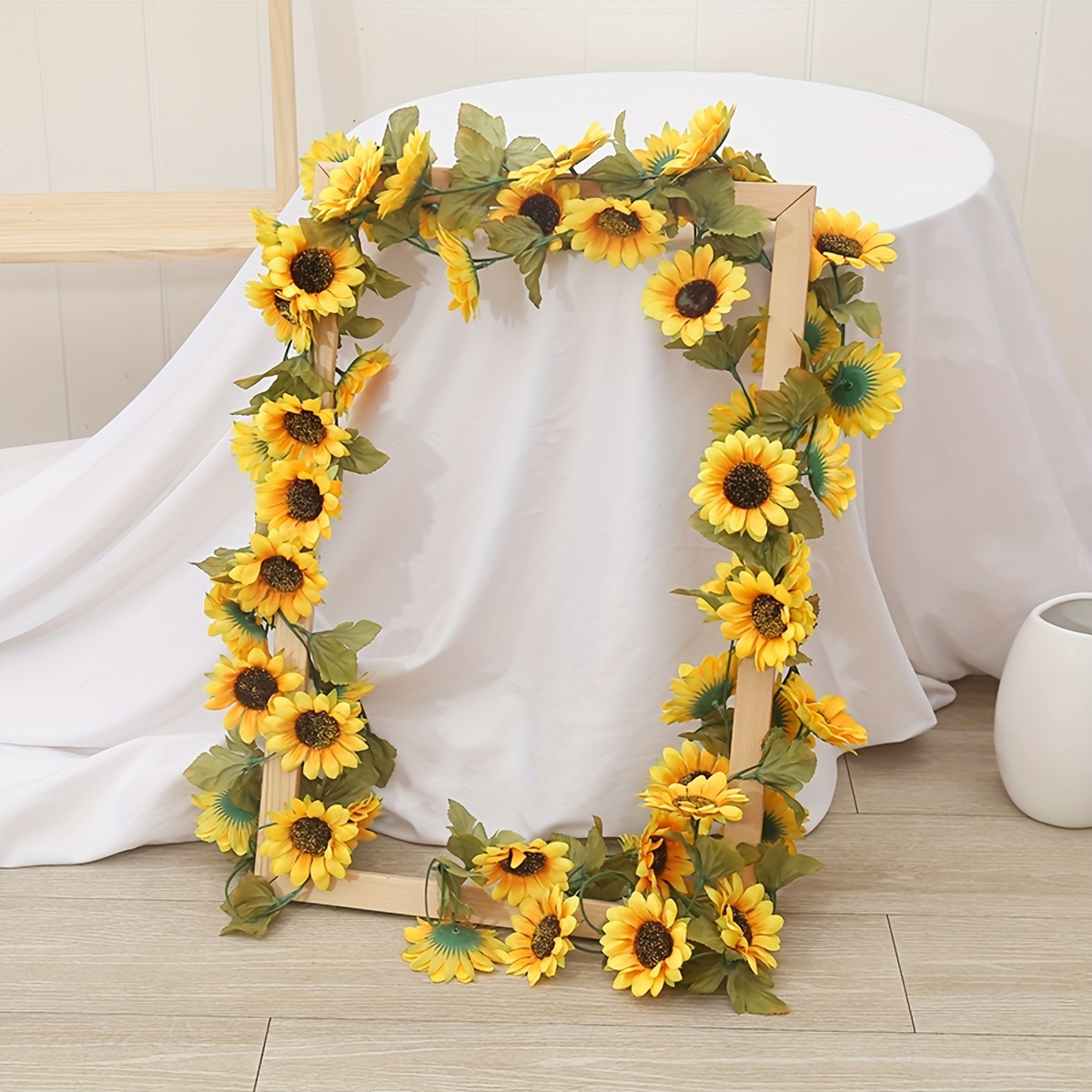 12pcs, 39.4ft Sunflower Party Decorations Sunflower Garland Banners  Sunflower Party Streamer Summer Sun Flower Hanging Decorations For Baptism  Birthda