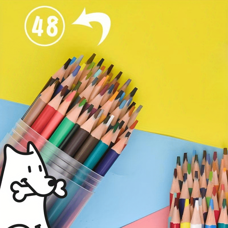 24pcs/set Student Drawing & Sketching Color Pencil, Professional Art  Coloring Pencils, Kids' Art Supplies
