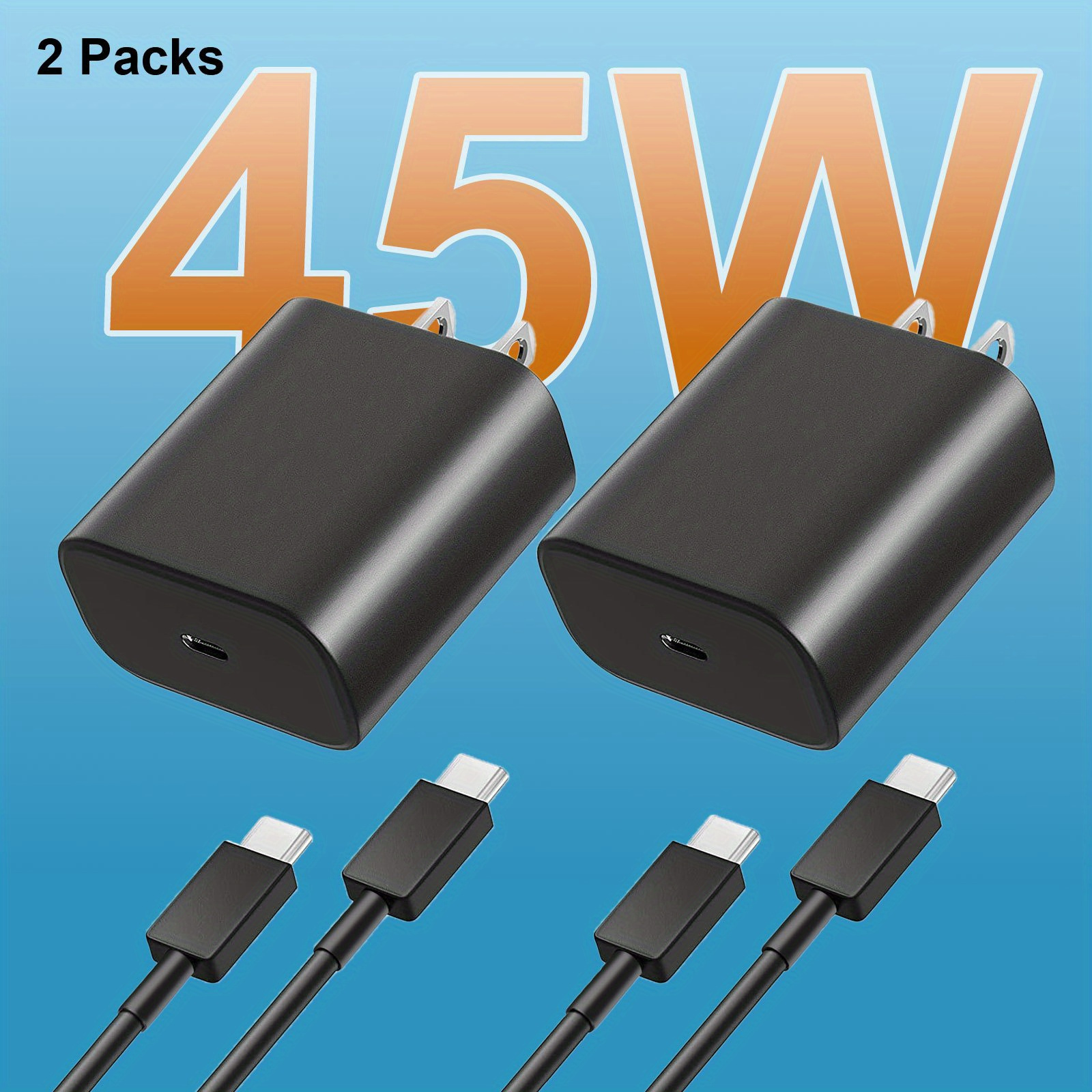 Chargeur rapide + câble USB C de 2,2 m. 25W PD QuickCharge & USB 3.1 /  Chargeur de