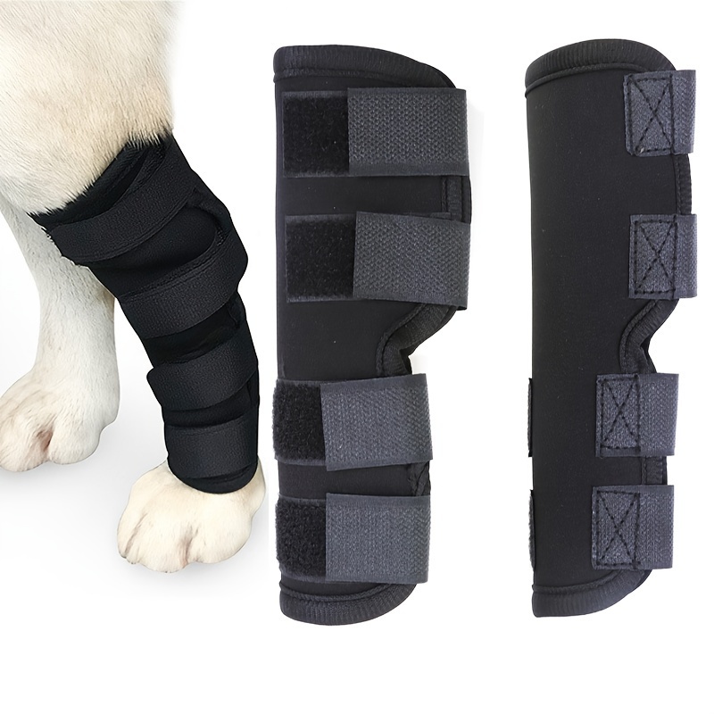 2 Pack Comfortable Dog Legs Braces Canine Rear Hock Joint Support  Compression Wraps Pet Front Hind Legs Knee Pad Carpal Splint Dog Elbow  Braces Protect Back Legs Wounds Injuries Sprains Arthritis 