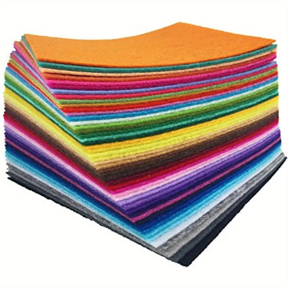 Soft Felt Sheet - 6x6 inch 40pcs 1mm Thick Craft Felt Materials Fabric  Sheet DIY Sewing Square, Assorted Color Felt Pack 