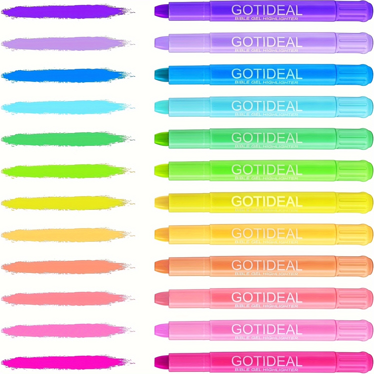 Mr. Pen- No Bleed Gel Highlighter, 16 Pcs (8 Pastel Colors and 8