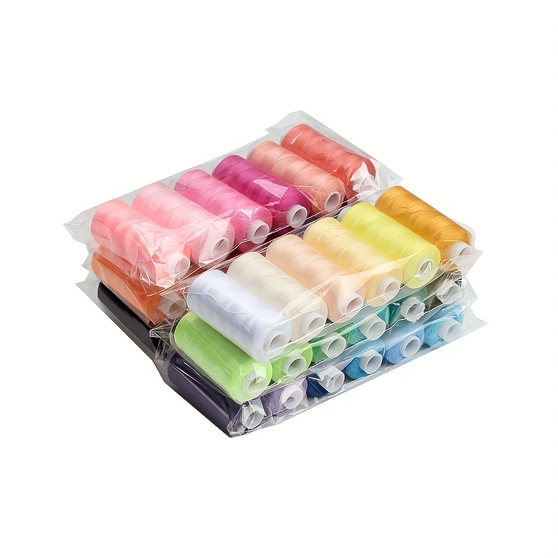 12 Color Sewing Thread Spools 402 All Purpose Polyester for Quilting Sewing  Machine 3600 Yards