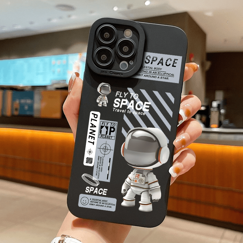 Comprar Funda plegable con soporte para cámara de astronauta de dibujos  animados, transparente, con purpurina de lujo, para iPhone 11, 12, 13, 14  Pro Max, 14Plus