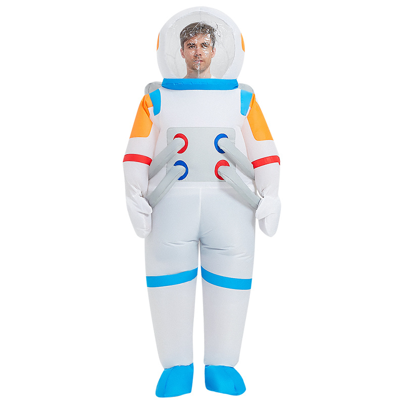 Aerospace Astronaut Cosplay Costume Cool Adult Spaceman With Helmet Suit  New Halloween Cartoon Mascot Party Clothing