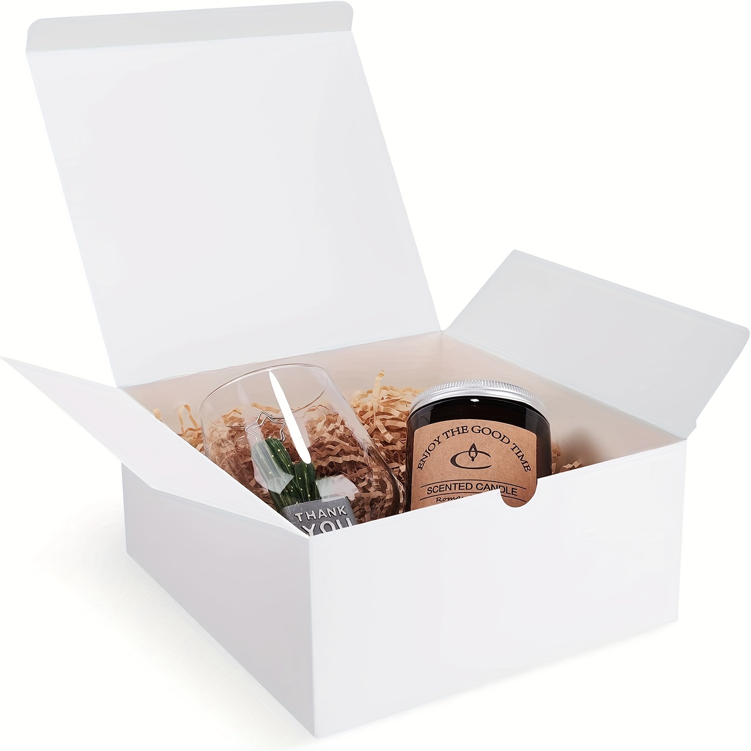 Gift Box, Large Gift Box With Magnetic Closure Lid, Ribbon And