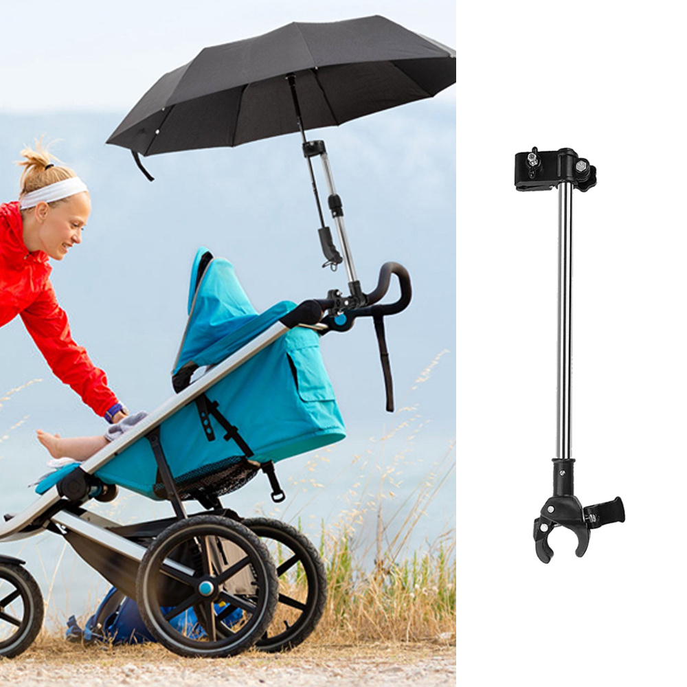 Parapluie de poussette pour tout-petits, parasol pour enfant | Protection  solaire réglable contre les UV pour poussette avec pince, parapluie pour