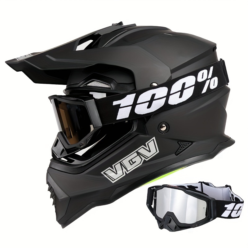 Motocross Helmet,Youth & Adult ATV Dirt Bike Motorcycle Helmet, Kids BMX  4-Wheeler Off-Road Mountain Bike Helmet,DOT Certified,W/Gloves Goggles Mask