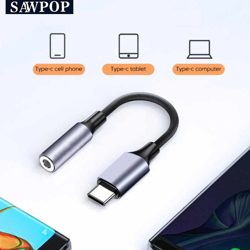  Paquete de 2 adaptadores de audio USB C a 0.138 in – USB tipo C  a conector de auriculares AUX Adaptador de cable DAC de alta resolución  para Pixel 4 Samsung