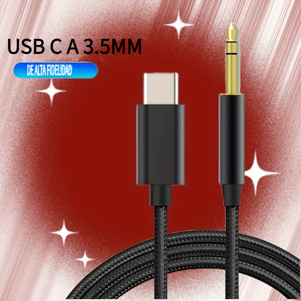 Adaptador USB tipo C a conector de auriculares de 0.138 in, USB tipo C  auxiliar de 0.138 in para auriculares de audio para Google Pixel 6/5/4,  Samsung