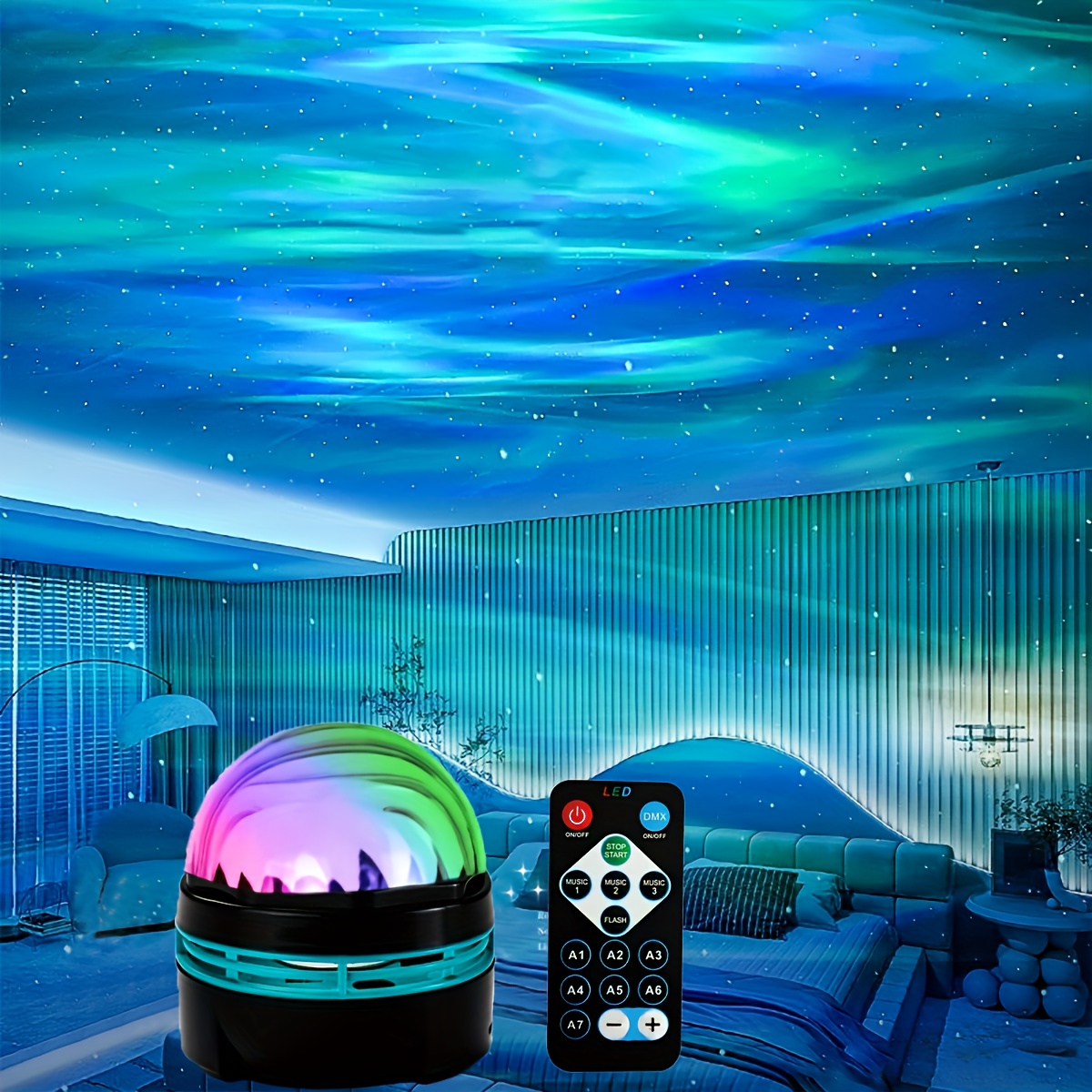 Starry bola de cristal projetor atmosfera luz lâmpada decorativa sala de  jogos luz noturna