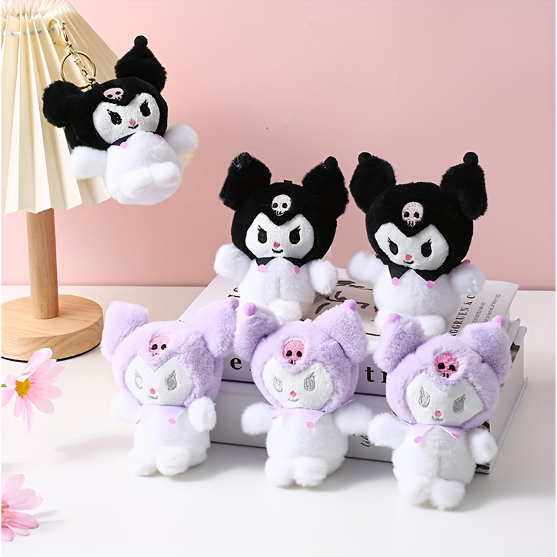 Kuromi Plush Toys Little Devil My Melody Plush Doll Kawaii Soft Stuffed in  A Dress Cosplay Gift for Fans Kids ,10cm-A 