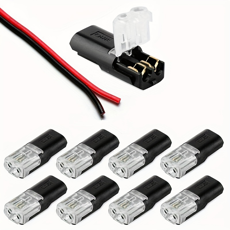 Conectores impermeables de 2 pines, conectores eléctricos automotrices,  conectores de cable automotriz de 2 vías, kit de conectores de cableado de