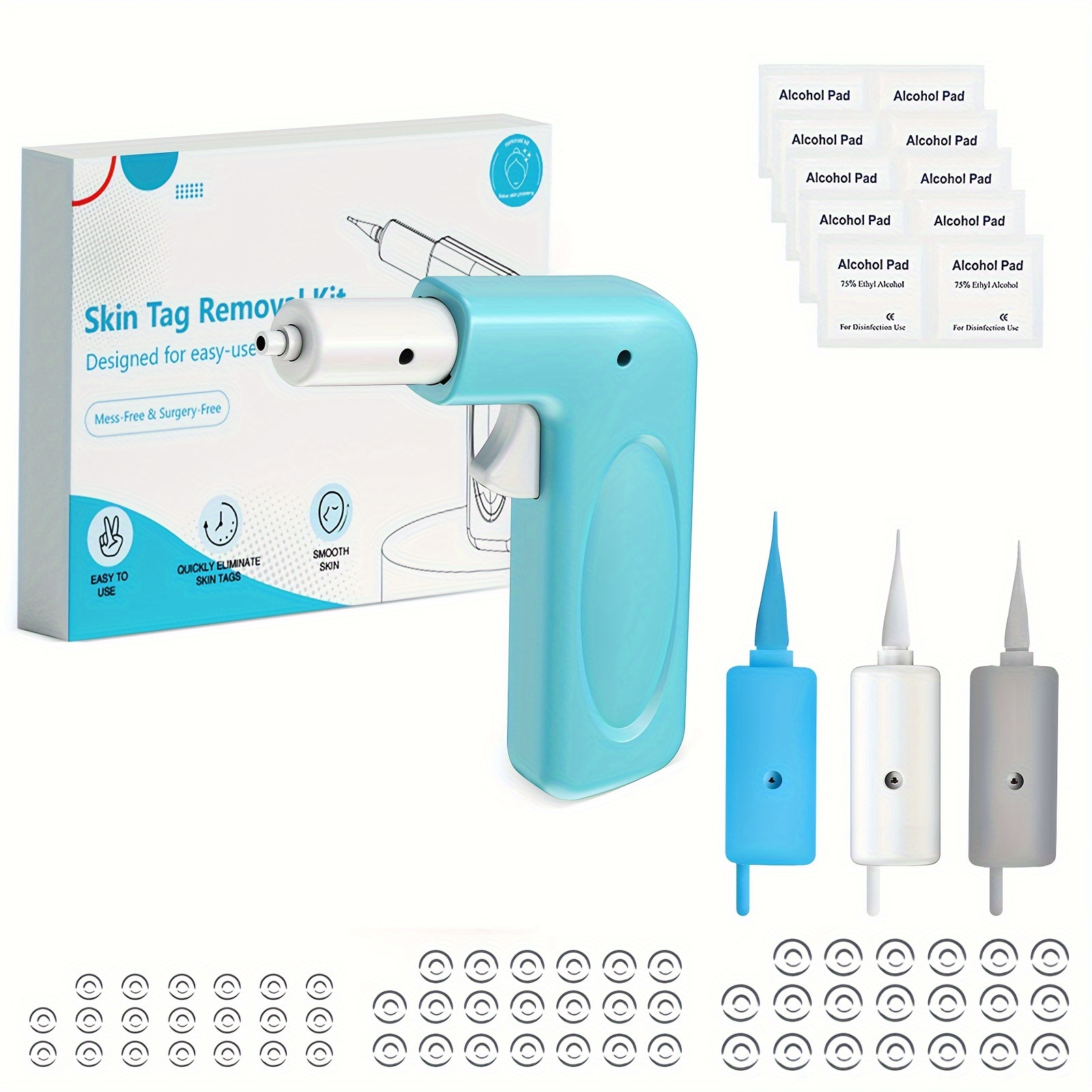 Micro Skin Tag Remover Tool Kit Rubber Bands for Wart Acne Skin Tags Removal  Kit