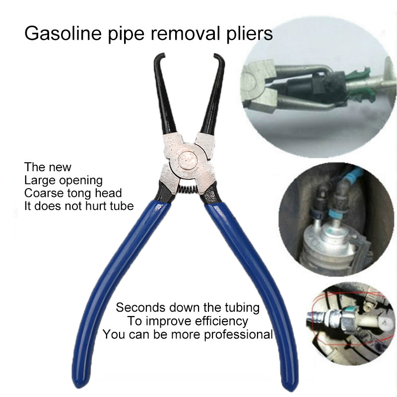 NEXADD Fuel Line Pliers Set 4pcs | Hose Remover | 9 inch Fuel Filter Caliper | Hose Pipe Clamp Clip | 80 Degree Disconnect Pliers Set for Auto