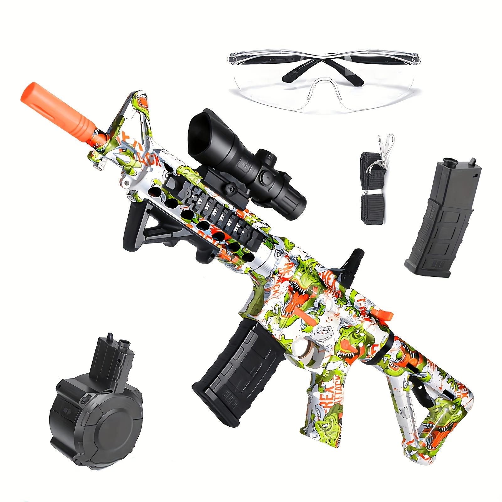 Pistola eléctrica automática M416 AK47 MP7 para niños y adultos, pistola de  juguete de balas blandas