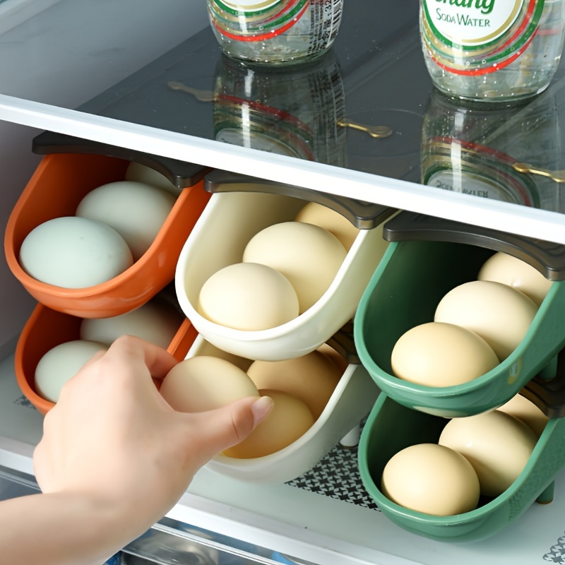 Slide Egg Box Refrigerator Side Door Special Double Layer - Temu