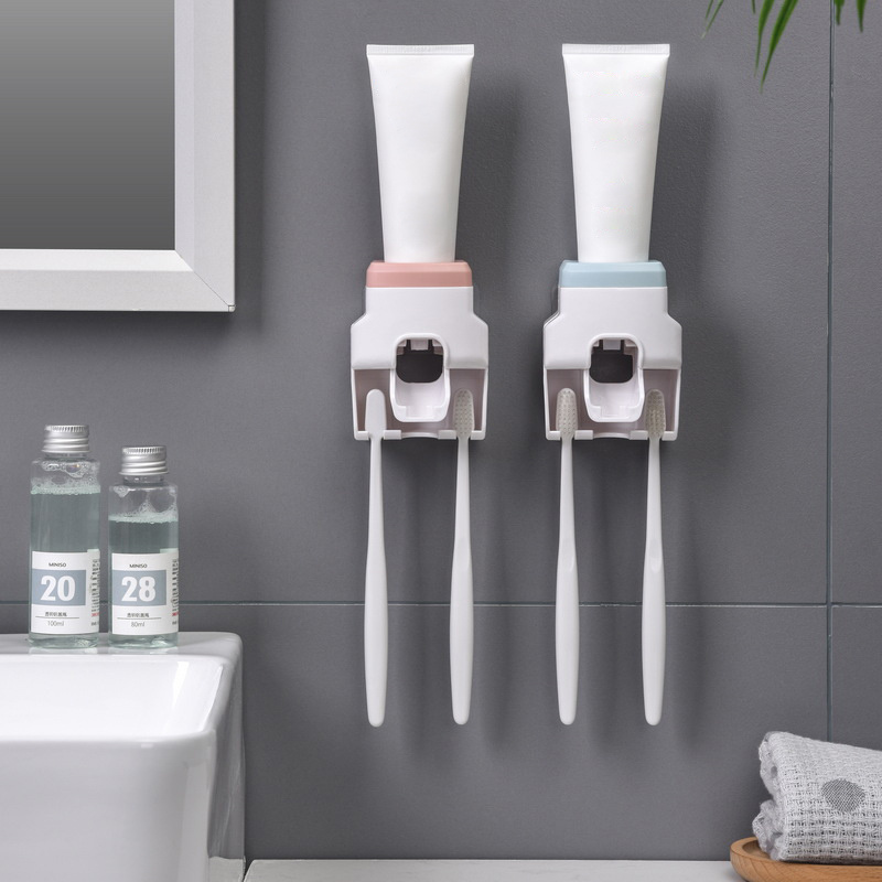  iHave Portacepillos de dientes, accesorios de baño con  dispensador de pasta de dientes, 4 tazas, soporte para cepillos de dientes,  decoración de baño montado en la pared : Hogar y Cocina