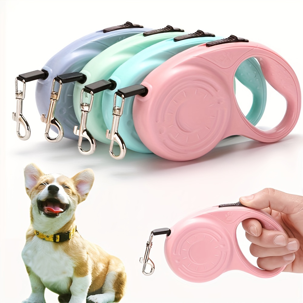 Upgraded Retractable Dog Leash 5 Meter (16 feet) Nylon Ribbon Dog