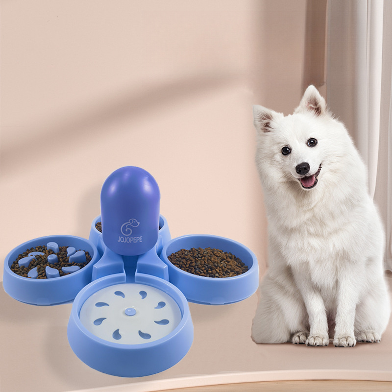 JOJOPEPE Stainless Steel Dog and Cat Feeder Set with Silicone Mat, No-Spill and Non-Skid Design, Durable and Easy to Clean