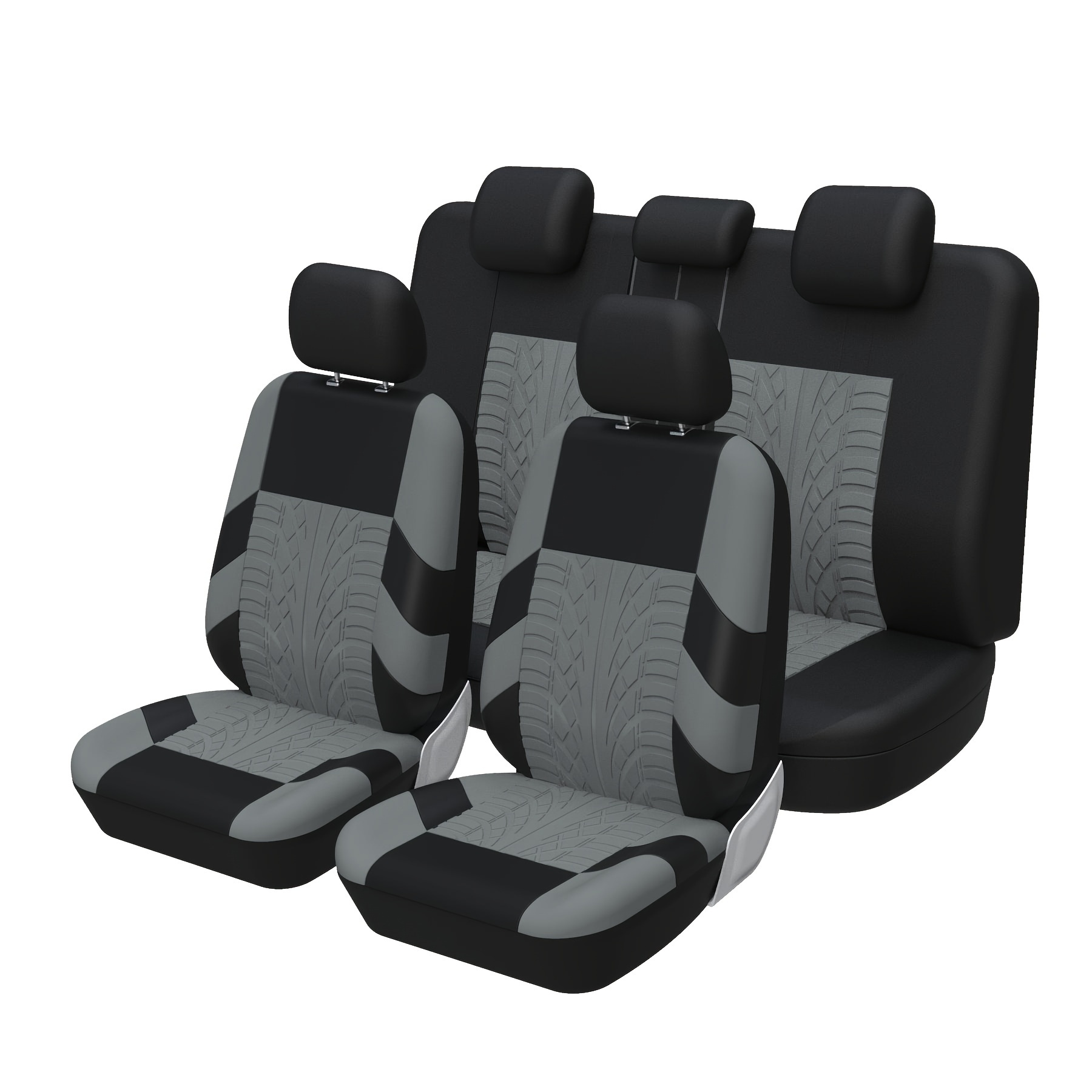 AUTOYOUTH - Juego completo de fundas color azul para asiento de vehículo,  fundas de asiento delantero con funda de asiento dividido para automóviles