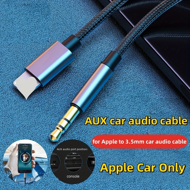 We - WE Câble Audio Auxiliaire pour iPhone 3,5 mm Cordon de Voiture Câble  vers 3,5 mm Adaptateur pour iPhone/iPad/iPod Lien vers des  Ecouteurs/Voiture/Haut-parleurs Prise en Charge de Tous Les iOS,1M -Noir 