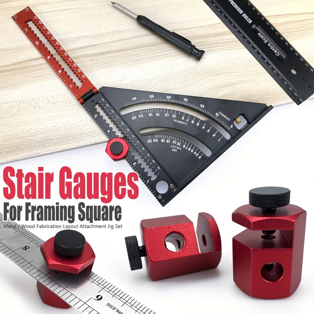 Tall Stair Gauges for Framing Square, Framing Jig for Easier and Faster  Stair L