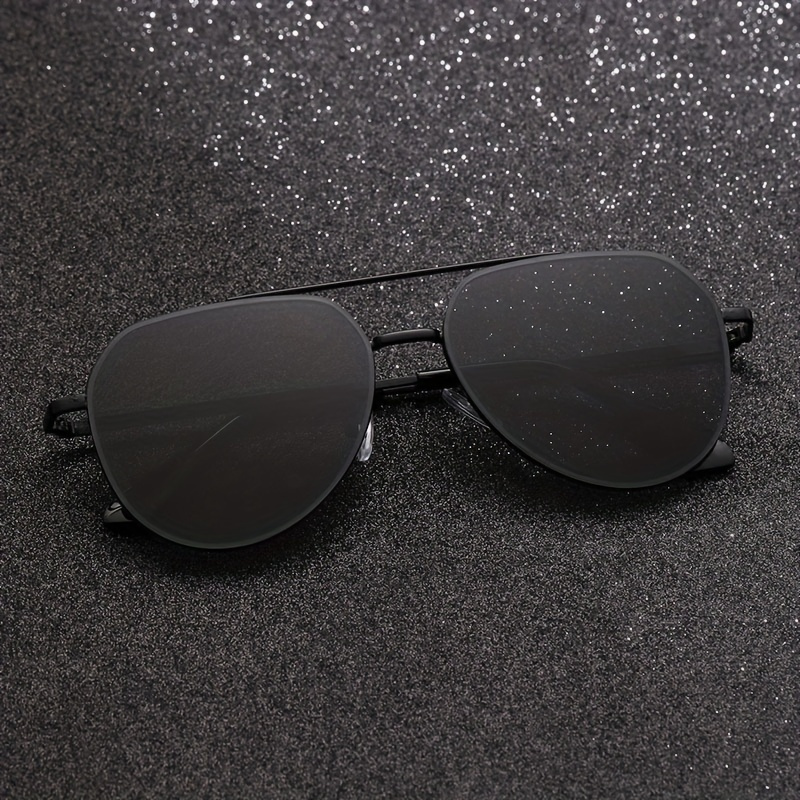 Top-Quality Metal Grey Gradient Lens Sunglasses, Silver Frame Andrew Tate  Style