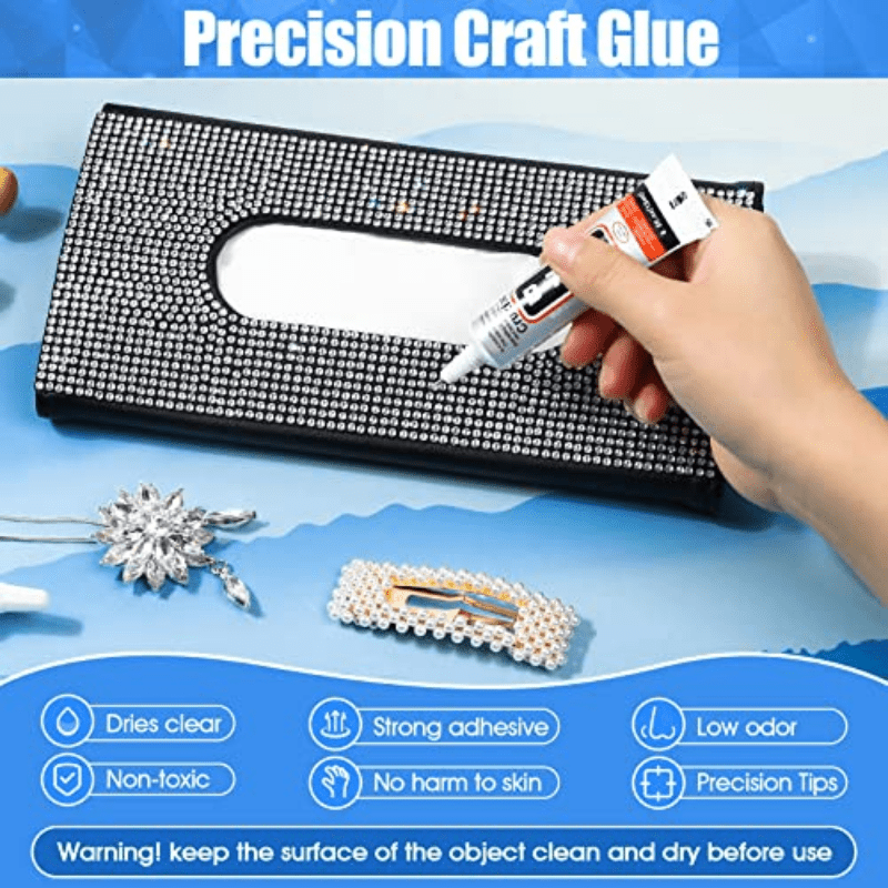 E6000 Adhesive Rhinestones Glue for Crafts, Jewelry and Bead E6000 Clear  Glue with Precision Tips & 5 Dotting Pen Tool, Jewelry Glue for Making Nail  Art, DIY Crafts, Makeup, Shoes, Jewelry Making 