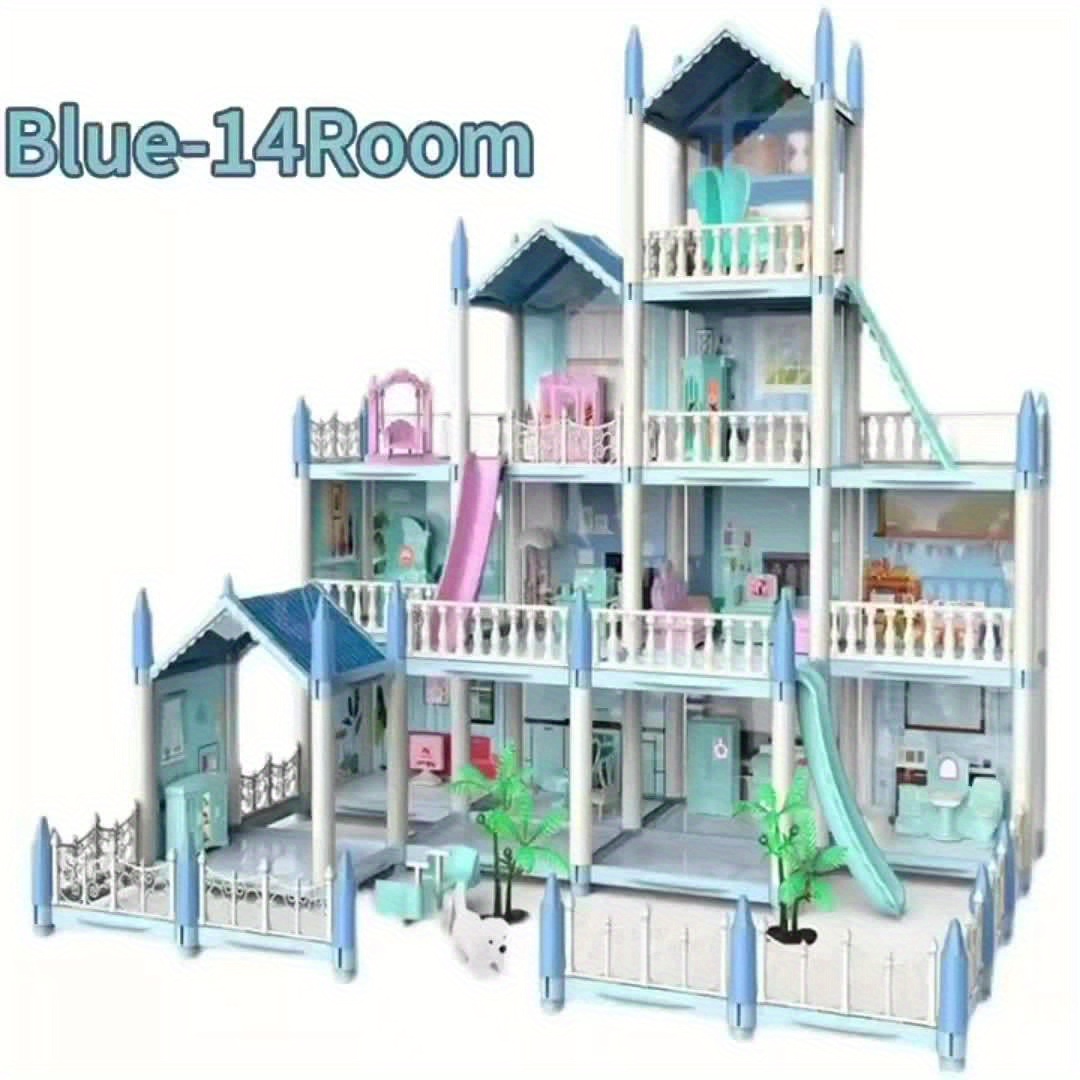 QINXIN Barbie Doll Set Doll House Girl Villa Princess Castle Set Children  Play House Simulation Assembled Toys Gifts For Birthday