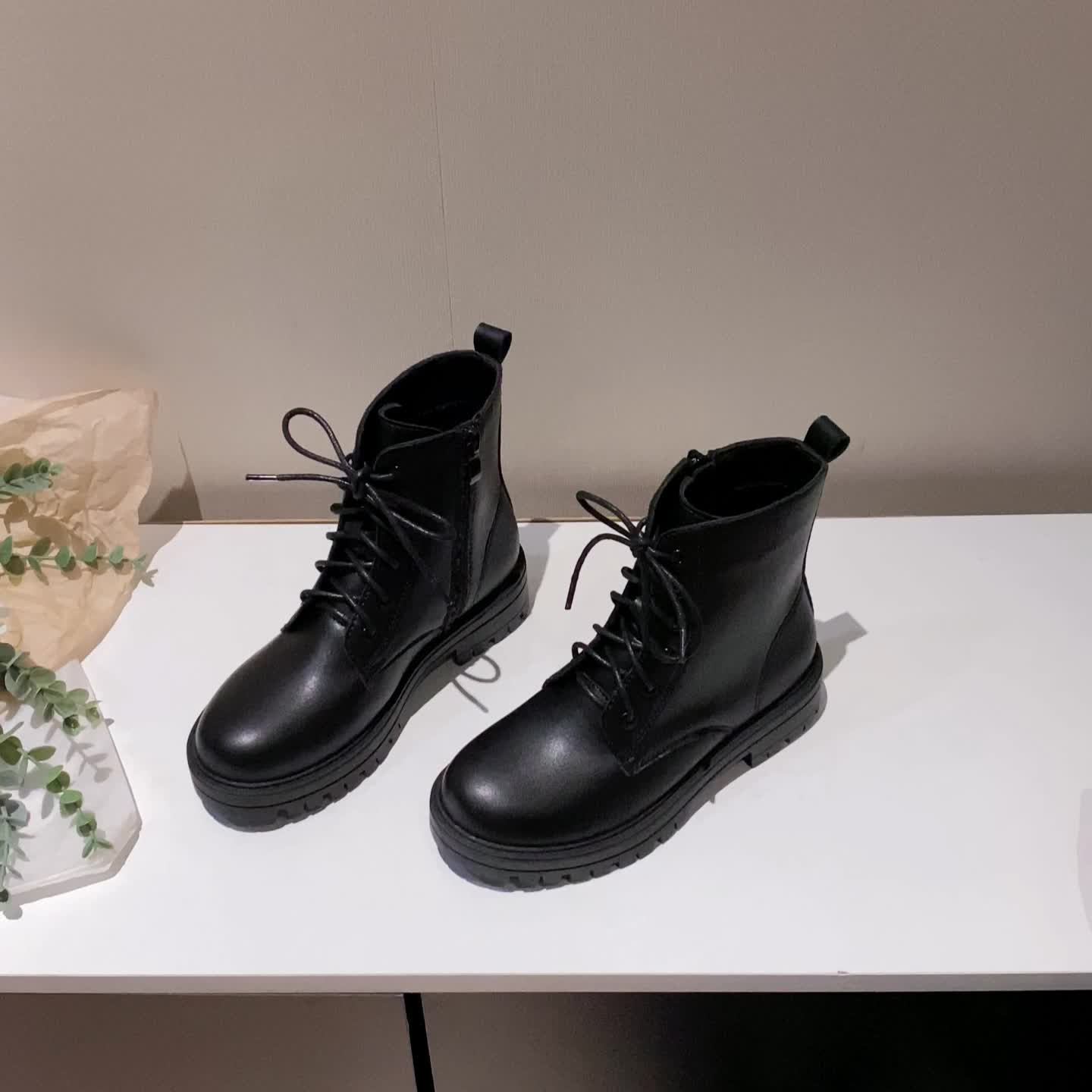 Vintage Cool Solid Color Ankle high Boots Girls Kids - Temu