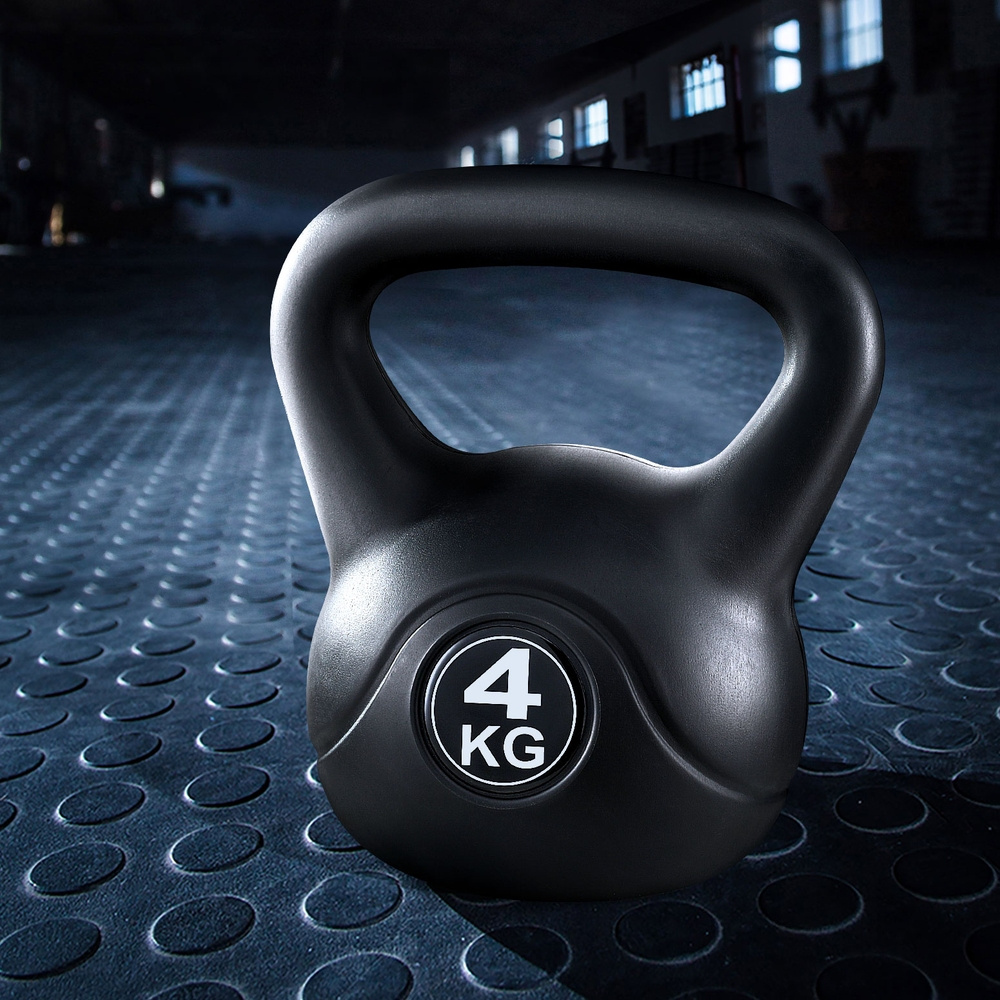 TEMU Everfit 4kg Kettlebell Set Weight Lifting Bench Dumbbells Kettle Bell Gym Home