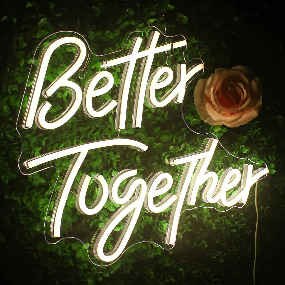 Better Together ネオンサイン 1 個 ウォームホワイト LED ネオン 