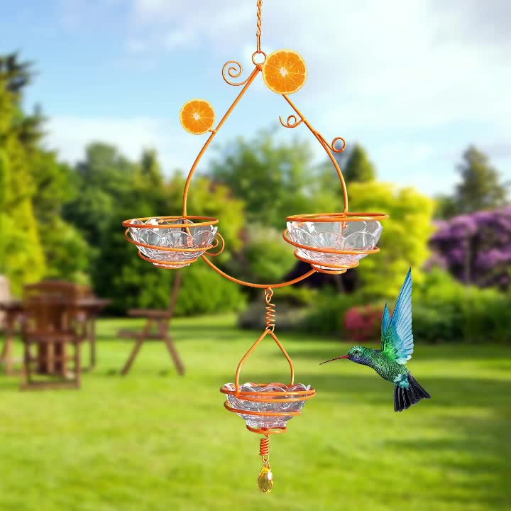 décoration de jardin en métal mangeoire à oiseaux en plein air