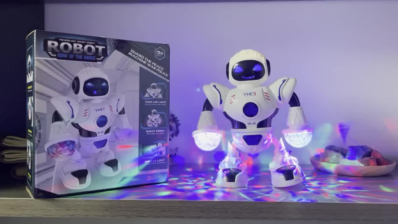 Kids Electronic Intelligent Walking Dancing Futuristic Robot STEM Toy w/  Music