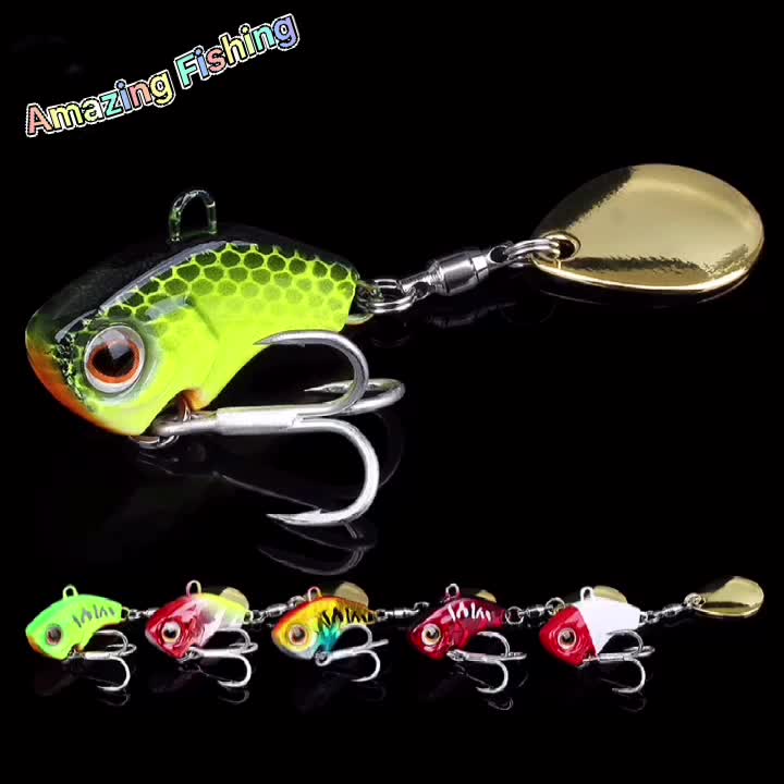 32pcs Fishing Lures Kit Mixed Spinner Baits Hard Metal Lures VIB Minnow  Popper Frog Lures Fishing Tackle Box