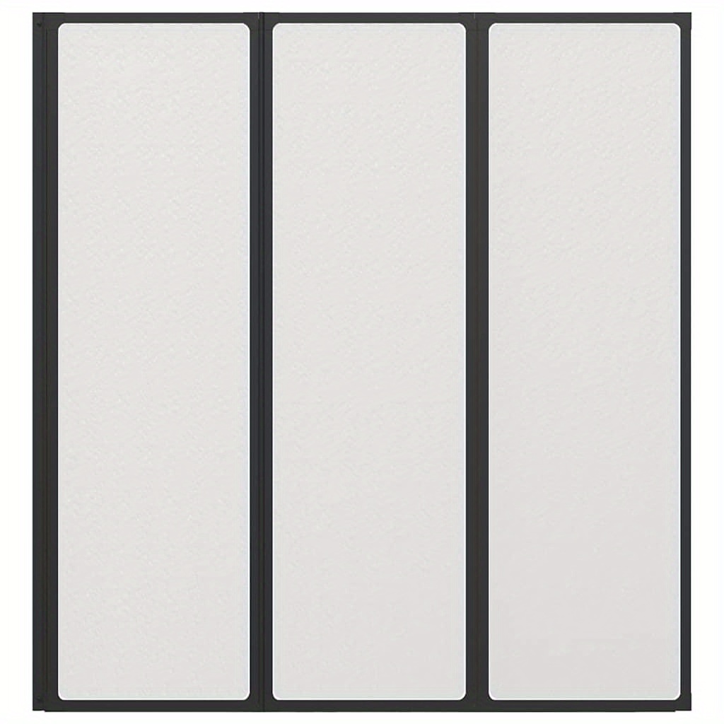3-Panel Foldable Shower Screen Wall 141x132cm
